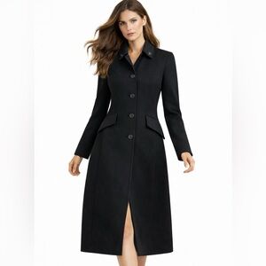 Express Long Black Dress Coat.
